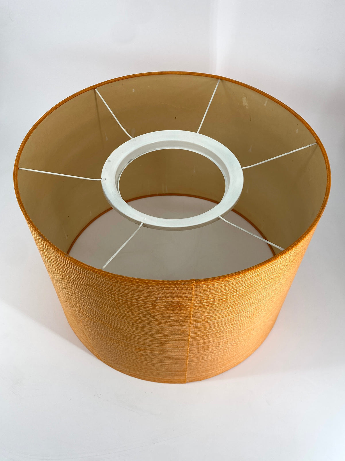 Stehlampe von Staff mit orangefarbenem Stoffschirm, Deutschland 70er