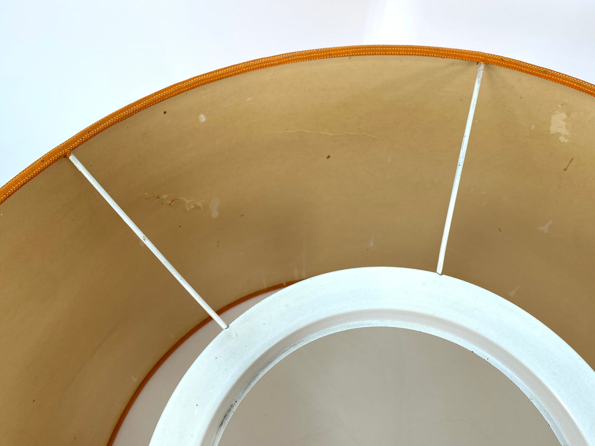 Stehlampe von Staff mit orangefarbenem Stoffschirm, Deutschland 70er