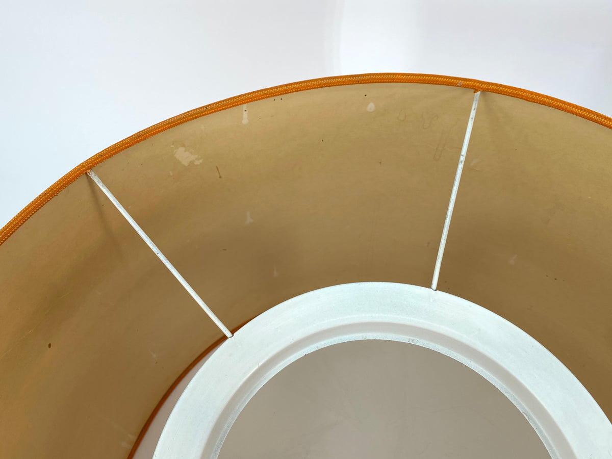 Stehlampe von Staff mit orangefarbenem Stoffschirm, Deutschland 70er