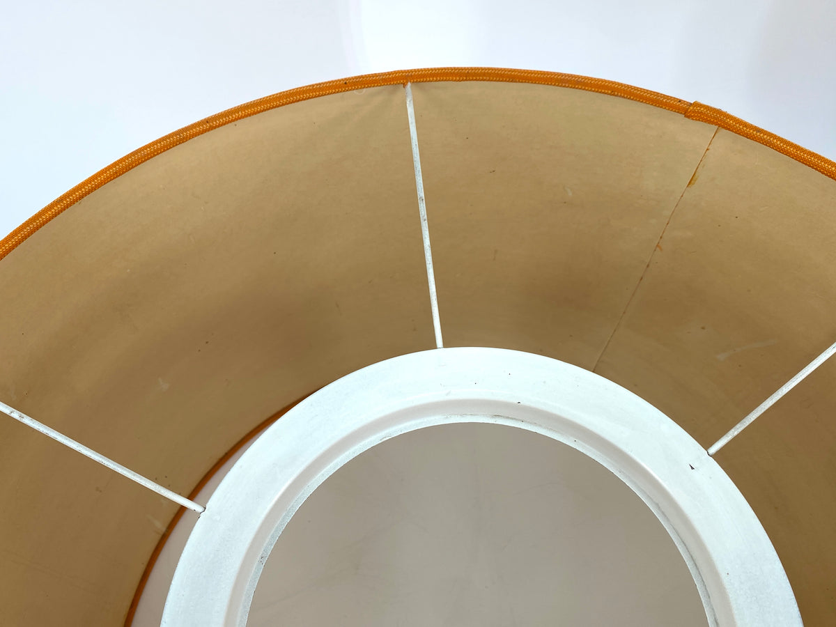 Stehlampe von Staff mit orangefarbenem Stoffschirm, Deutschland 70er