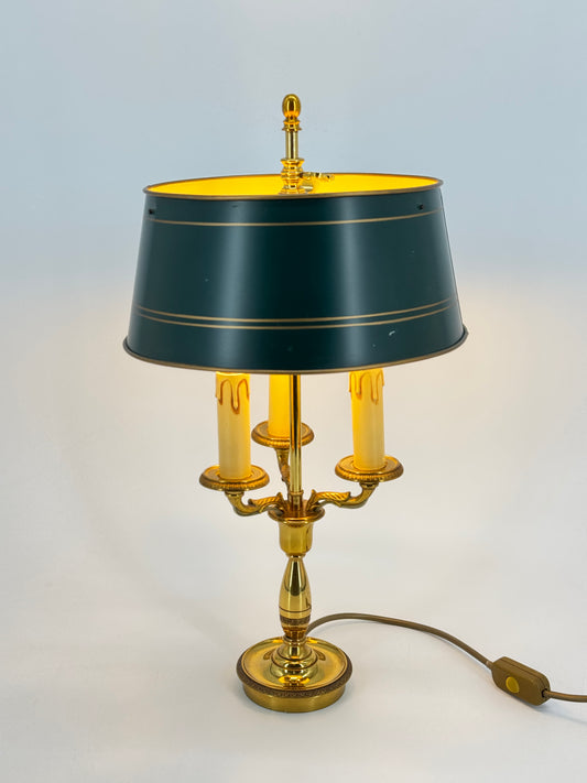 Lucien Gau Paris, Tischlampe, Empire Bouillotte, Bronze