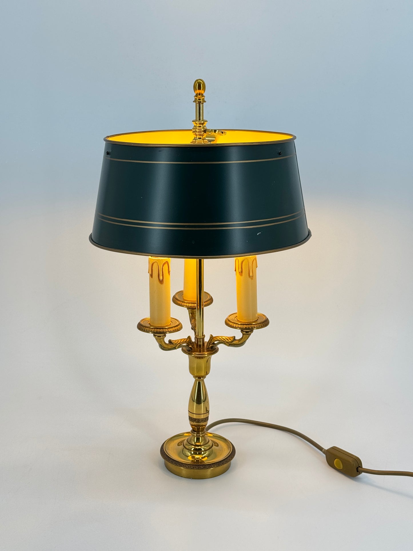 Lucien Gau Paris, Tischlampe, Empire Bouillotte, Bronze