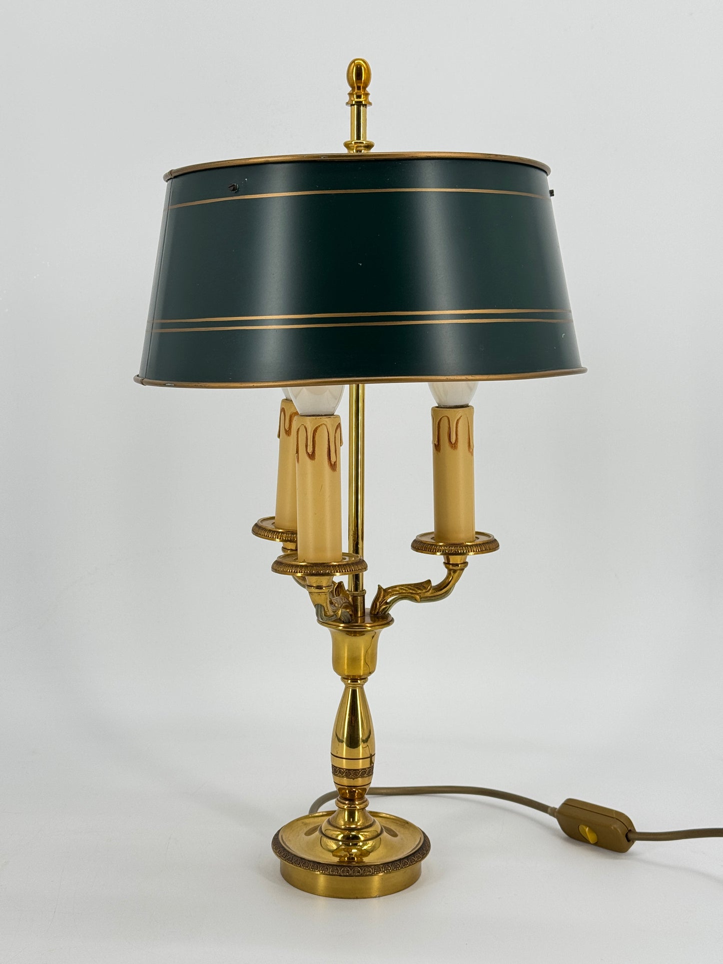 Lucien Gau Paris, Tischlampe, Empire Bouillotte, Bronze