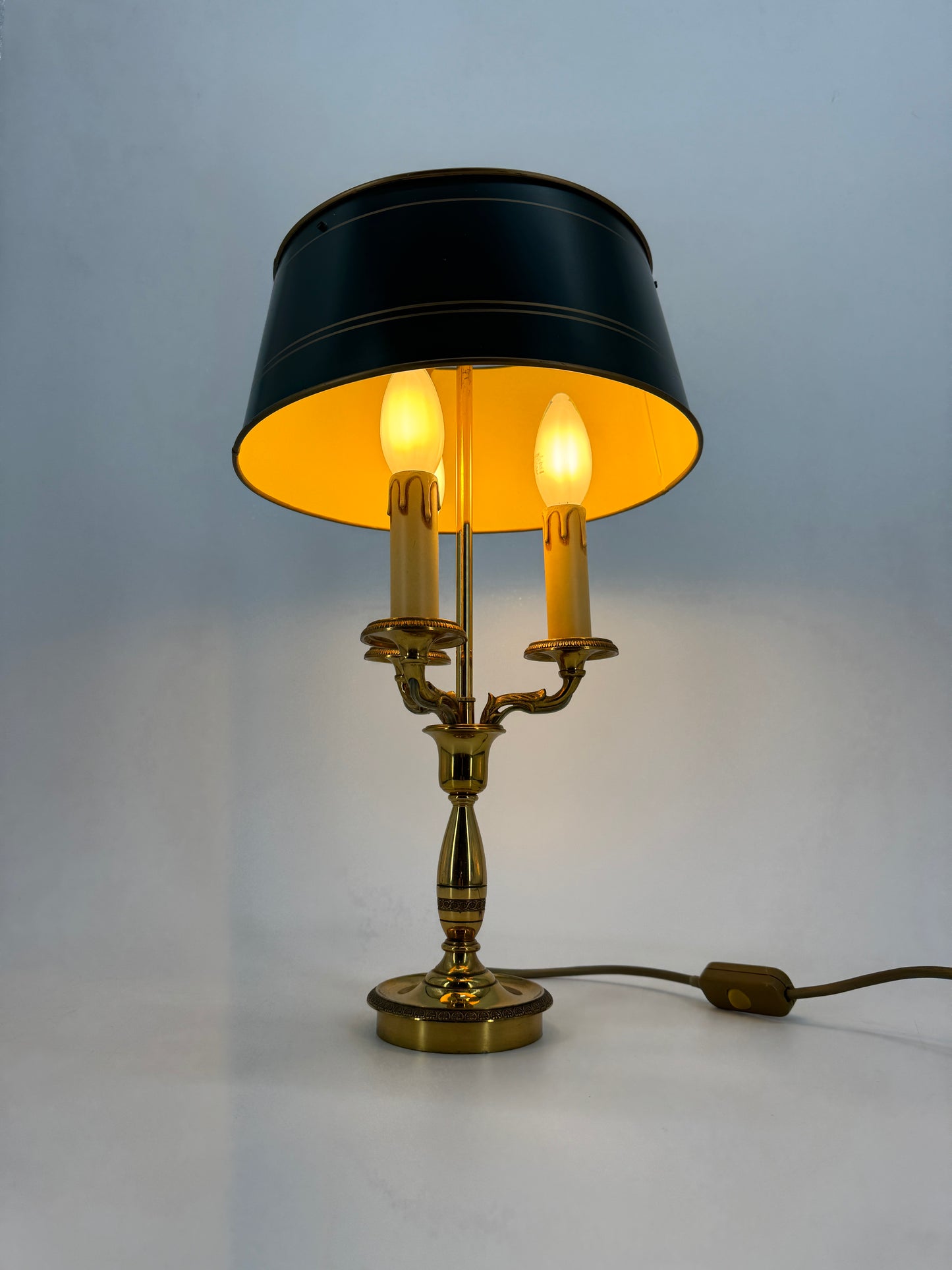 Lucien Gau Paris, Tischlampe, Empire Bouillotte, Bronze