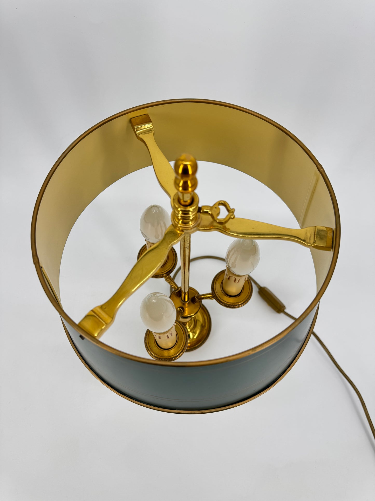 Lucien Gau Paris, Tischlampe, Empire Bouillotte, Bronze