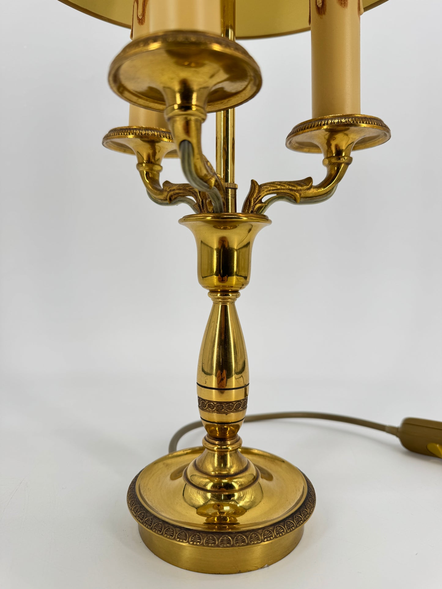 Lucien Gau Paris, Tischlampe, Empire Bouillotte, Bronze