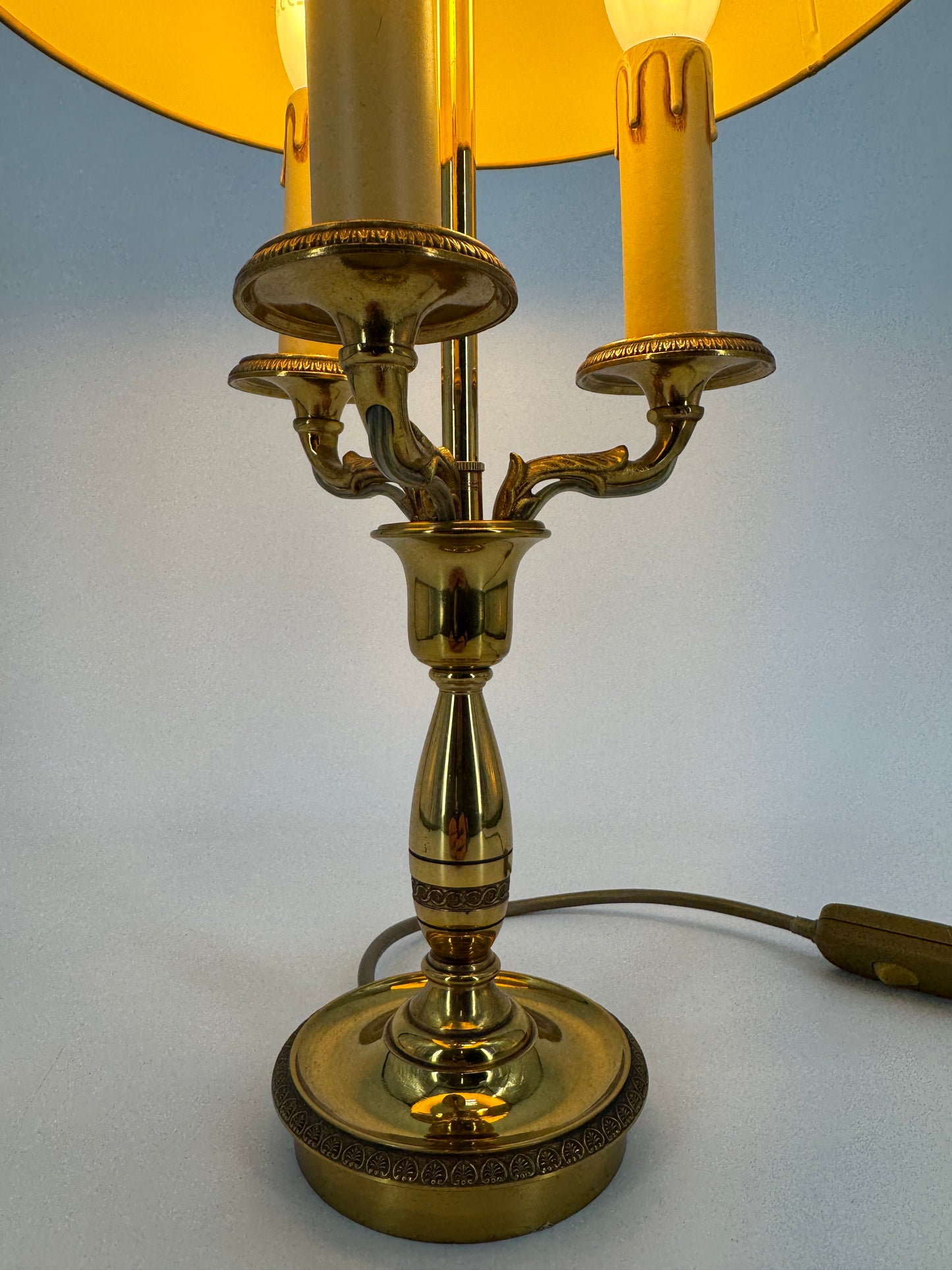 Lucien Gau Paris, Tischlampe, Empire Bouillotte, Bronze