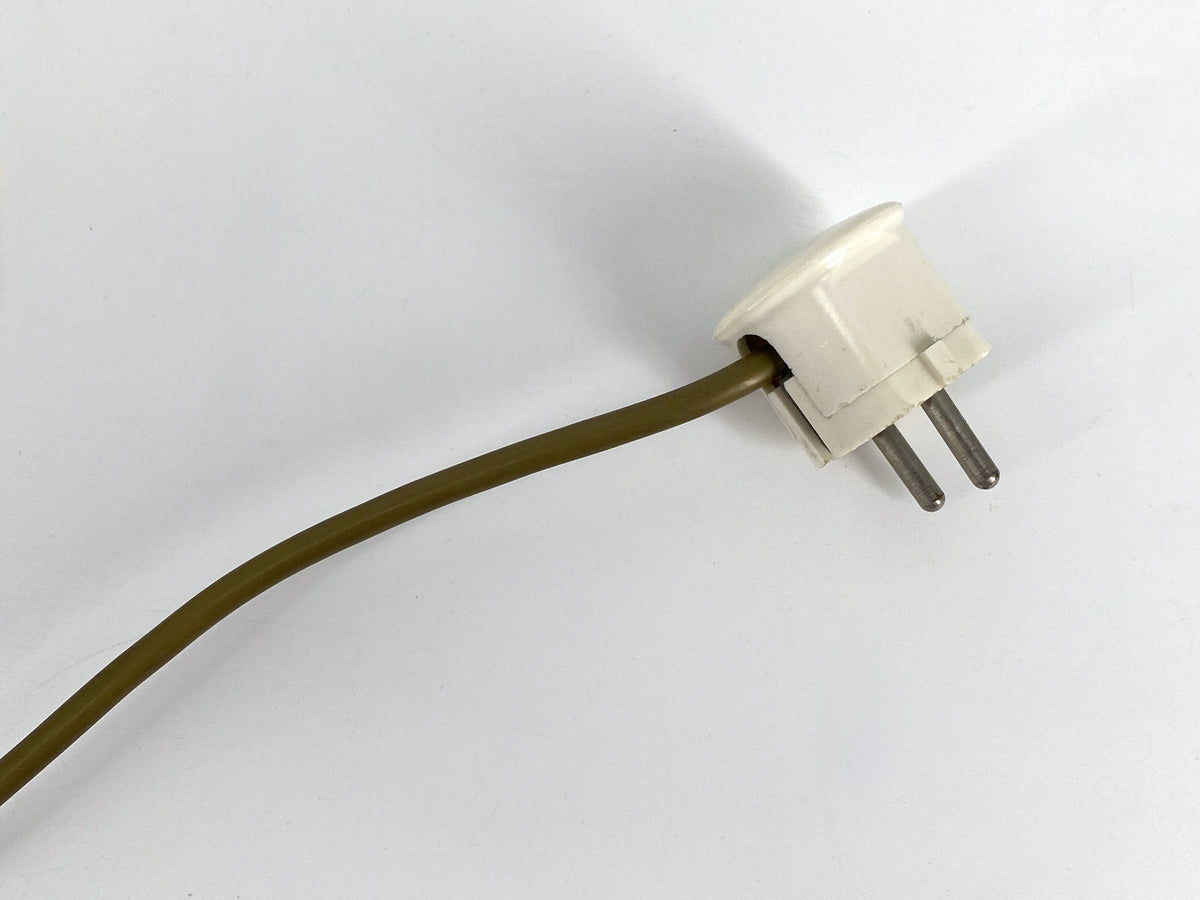 Höhenverstellbare Stehlampe / Leselampe aus Messing mit zylindrischem Schirm und massivem Gelenk, Italien 60/70er Jahre