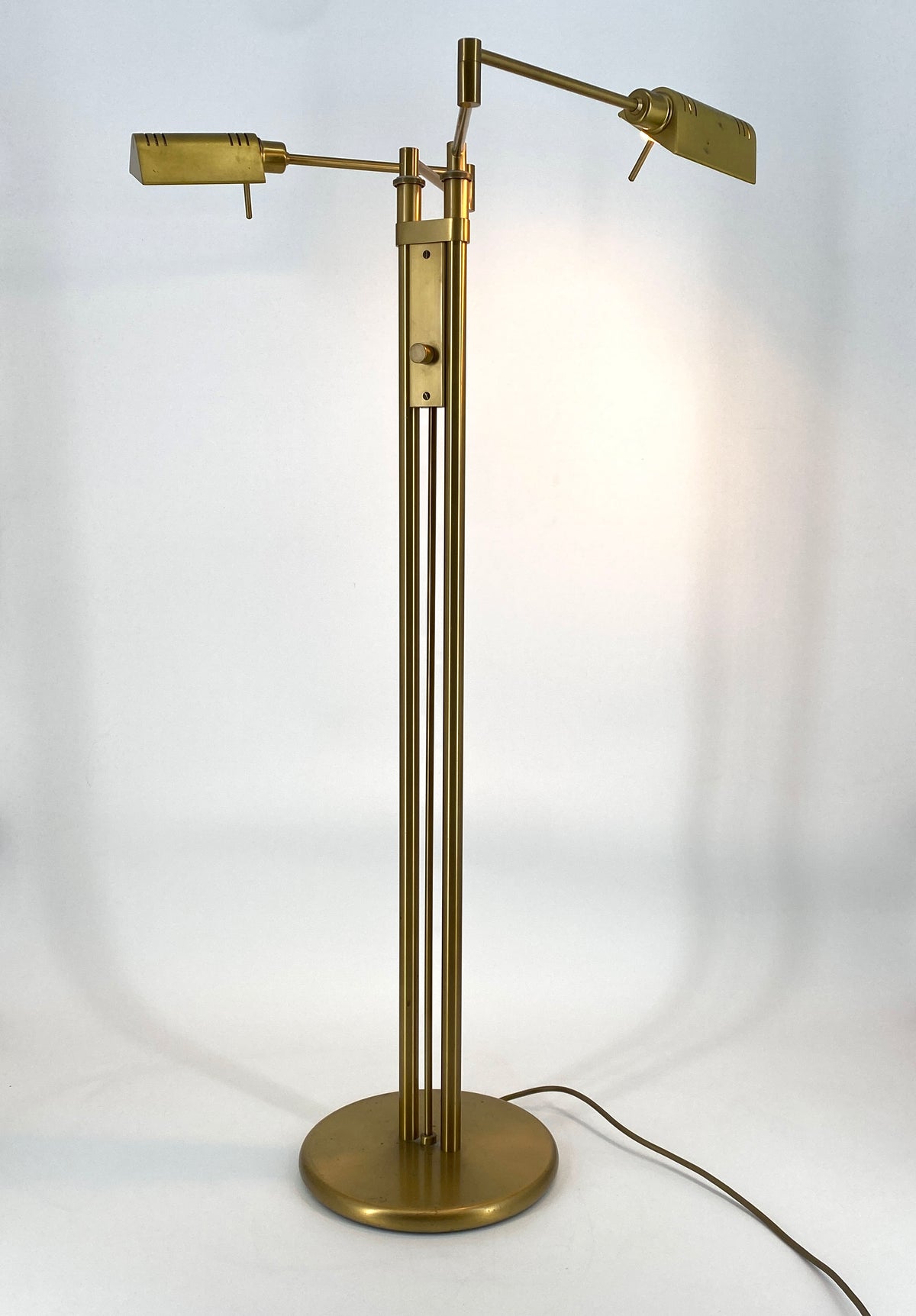 Dimmbare Stehlampe / Leselampe von Holtkötter Leuchten aus Messing, 90er