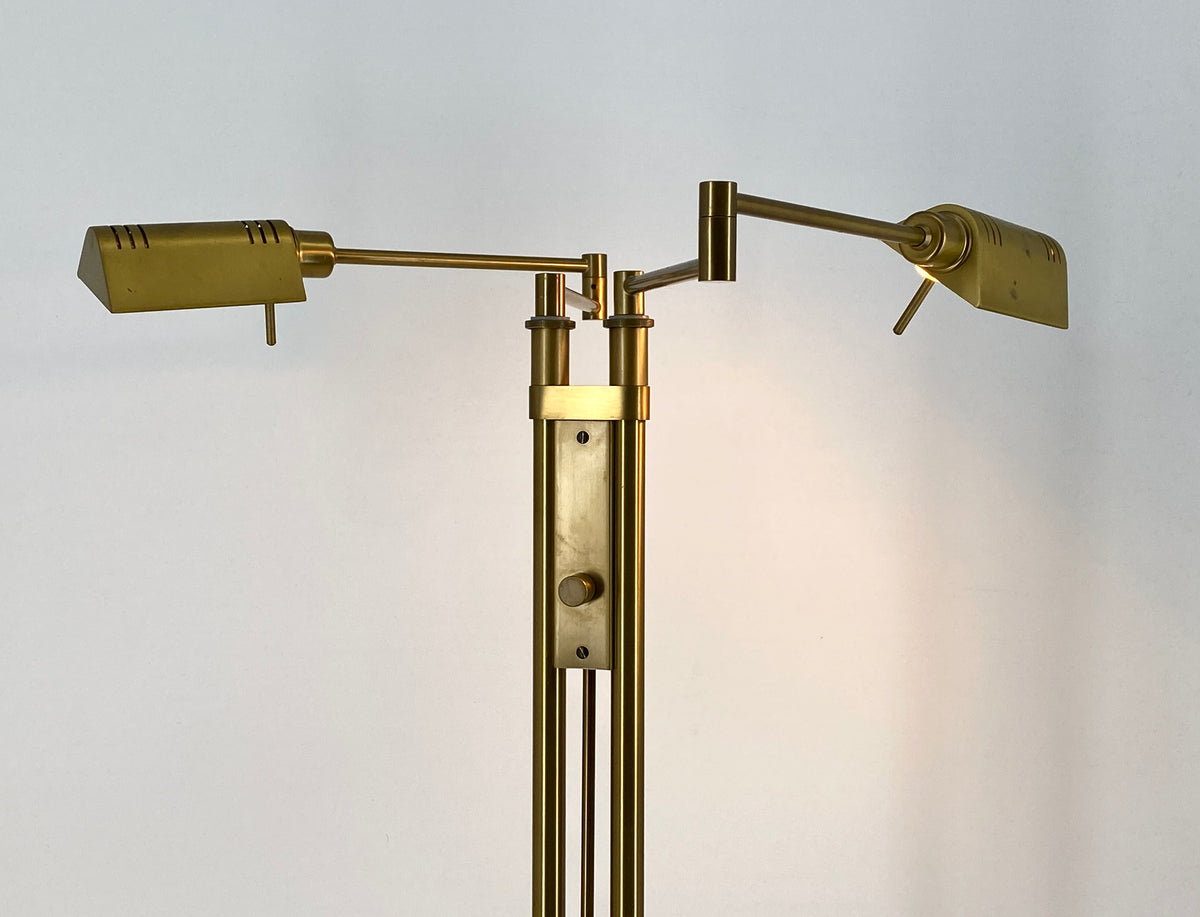 Dimmbare Stehlampe / Leselampe von Holtkötter Leuchten aus Messing, 90er