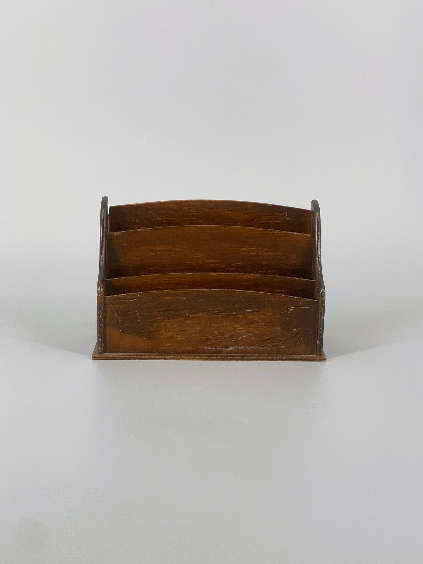 Vintage Briefhalter aus Holz