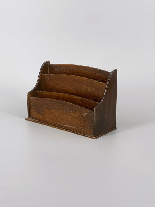 Vintage Briefhalter aus Holz