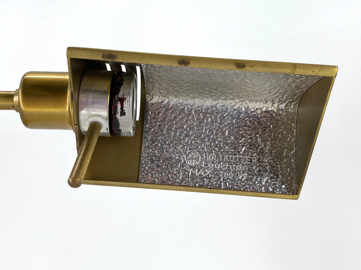 Dimmbare Stehlampe / Leselampe von Holtkötter Leuchten aus Messing, 90er