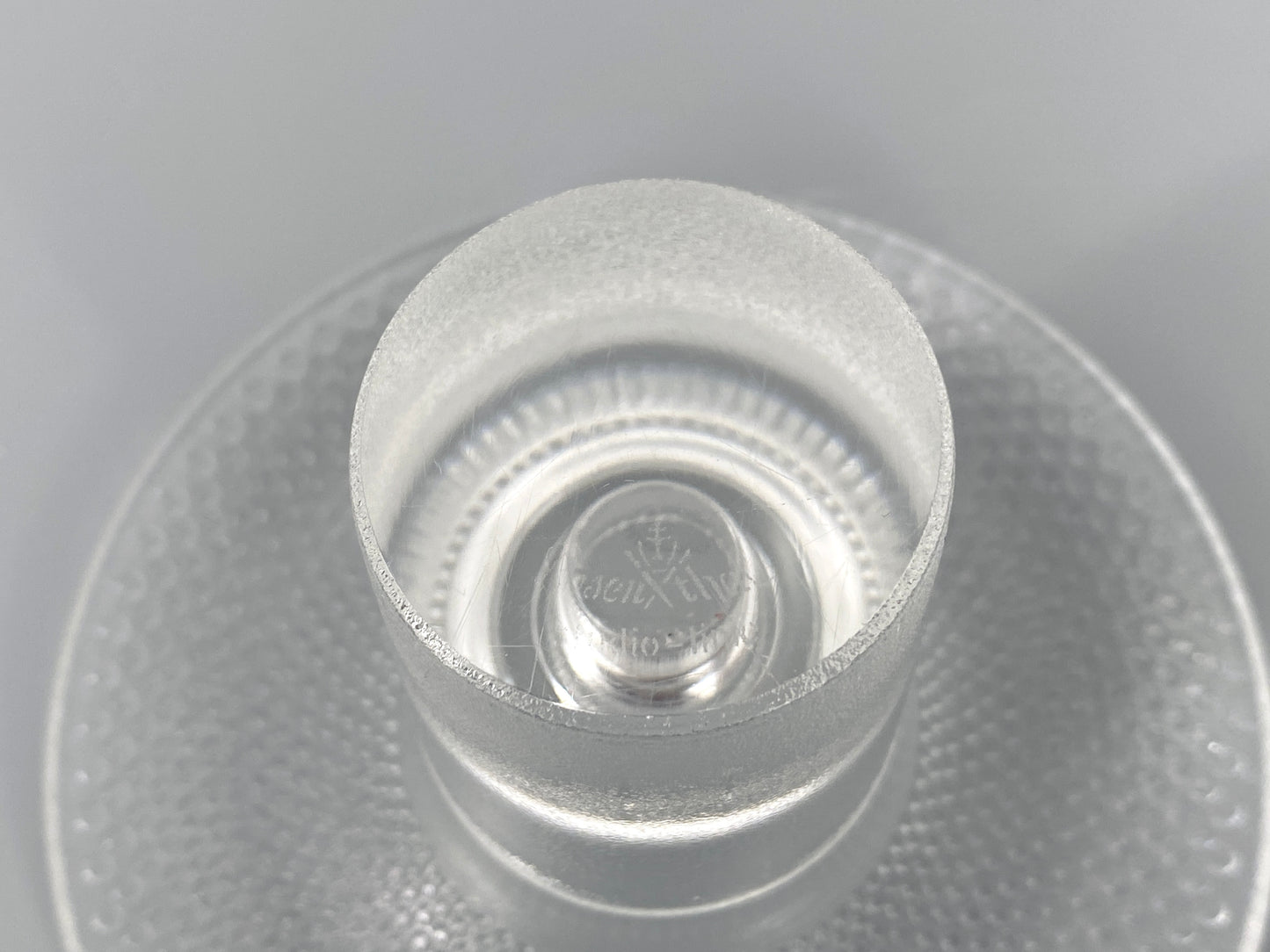 Blumenförmiger Kerzenhalter aus transparentem Glas von Tapio Wirkkala für Rosenthal, 60er