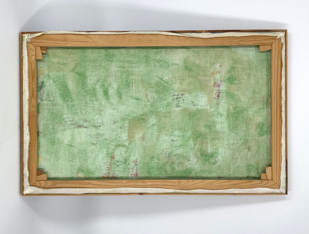 Farbenfrohes Ölgemälde von Carla Sorge (geb. 1971) auf Leinwand, Unikat