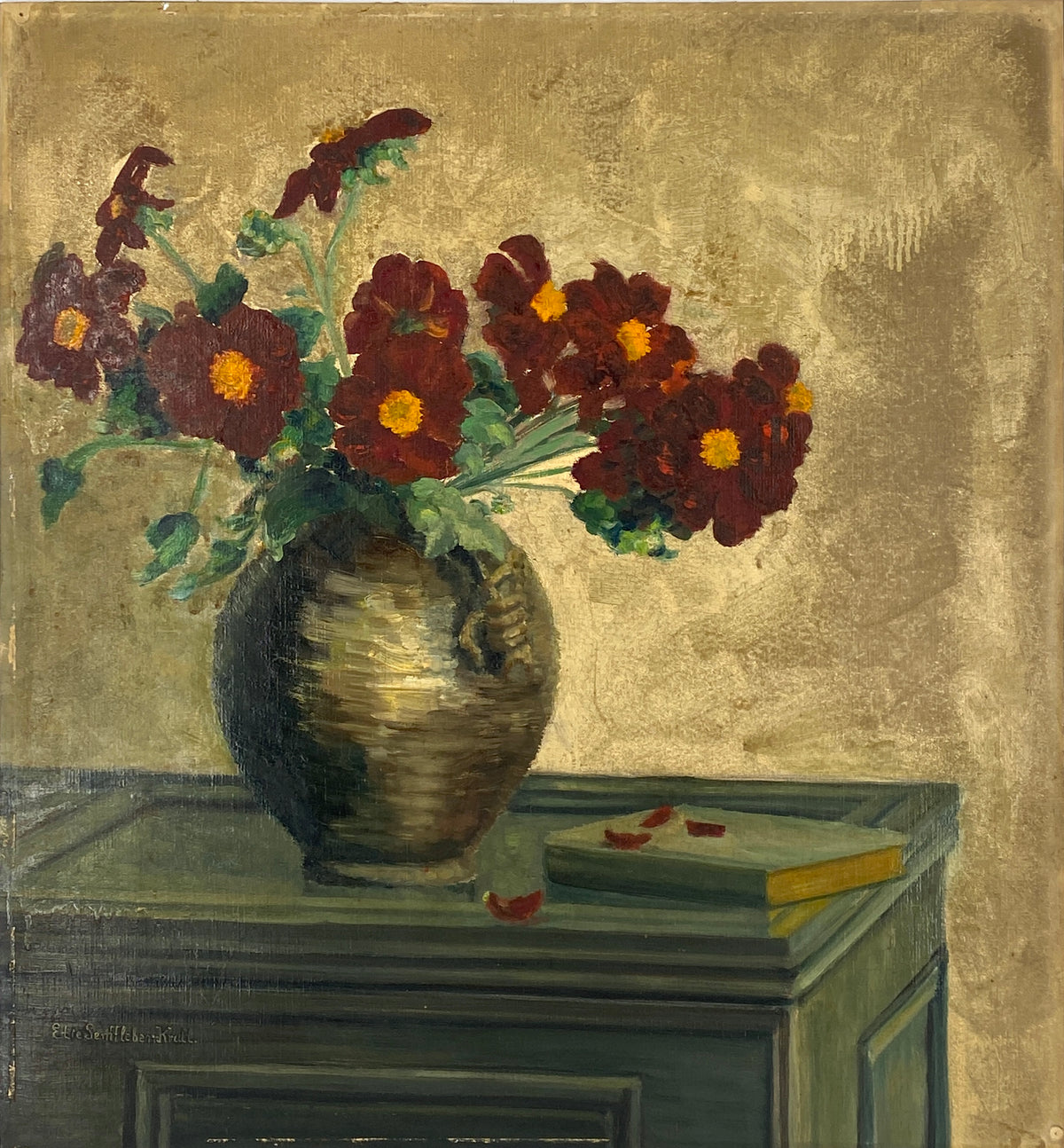 Ölgemälde von Etie Senffleben-Krull (1901–1987) mit Signatur der Künstlerin, Unikat