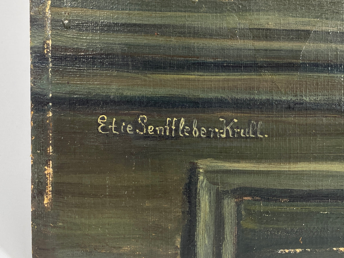 Ölgemälde von Etie Senffleben-Krull (1901–1987) mit Signatur der Künstlerin, Unikat