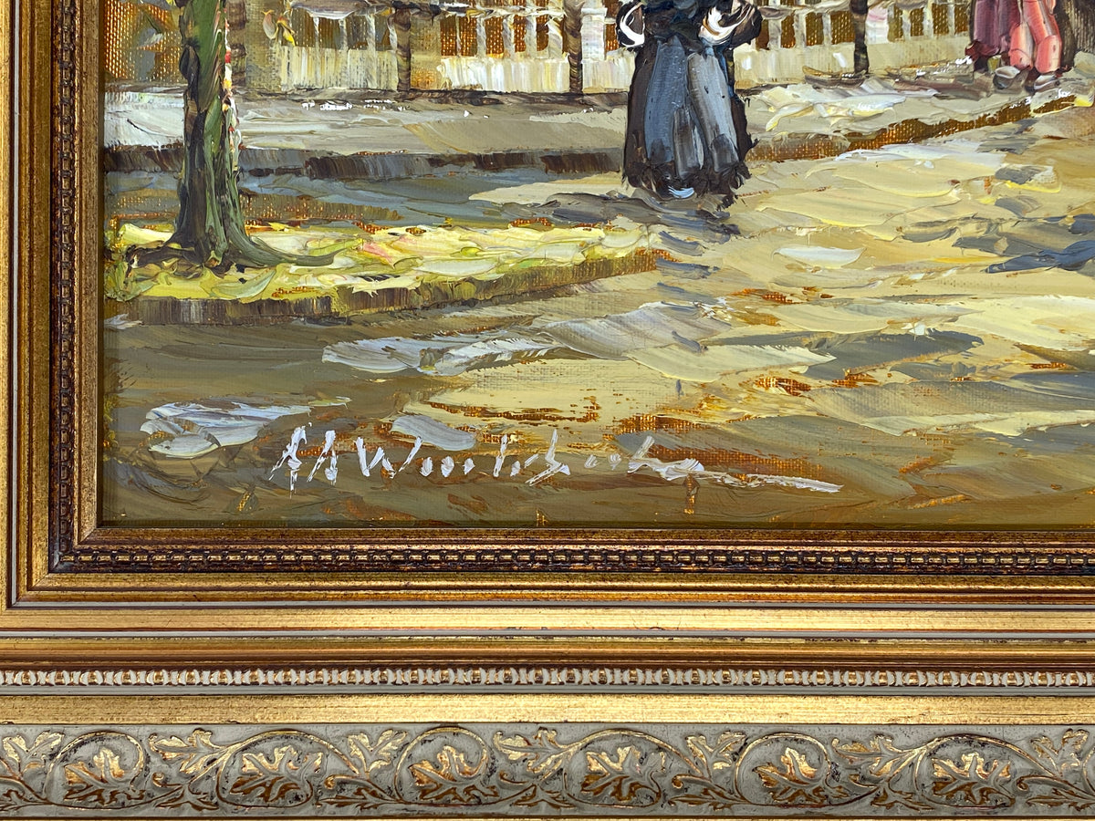 Ölgemälde "Historische Berliner Stadtansicht" von August Alexander Wendehals (1934–2003), Unikat