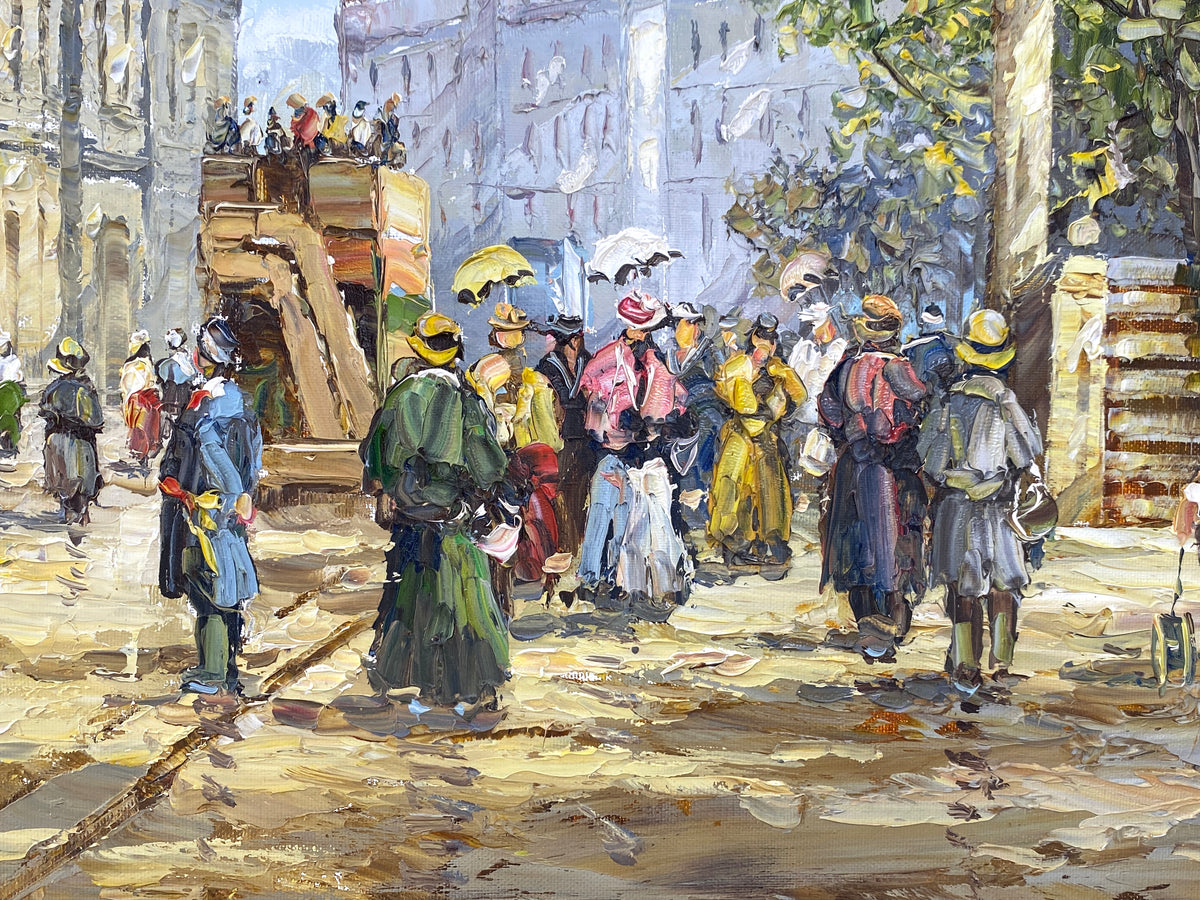 Ölgemälde "Historische Berliner Stadtansicht" von August Alexander Wendehals (1934–2003), Unikat