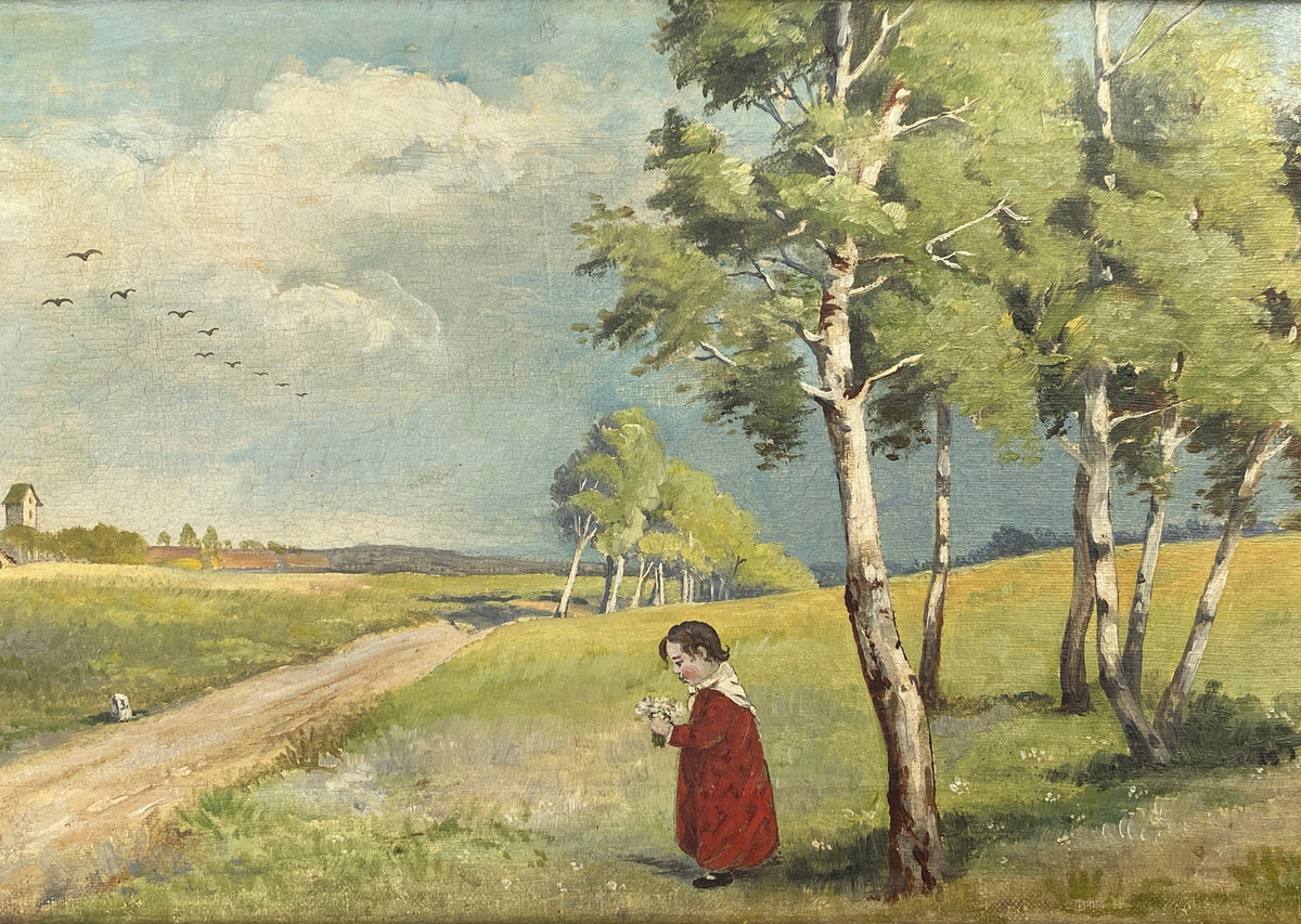 Antike idyllische Landschaftsansicht von Seifert, eine Panoramadarstellung aus dem Jahr 1910