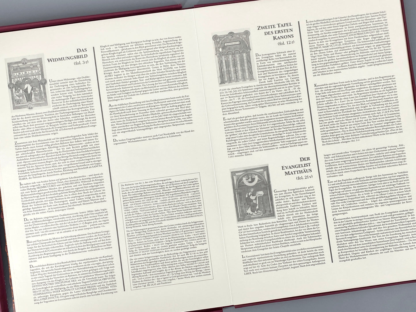 3 hochwertigen Faksimile-Kunstdrucken von dem salischen Kaiser-Evangeliar / dem Codex Aureus Escorialensis / dem goldene Evangelienbuch Kaiser Heinrichs III., 2003