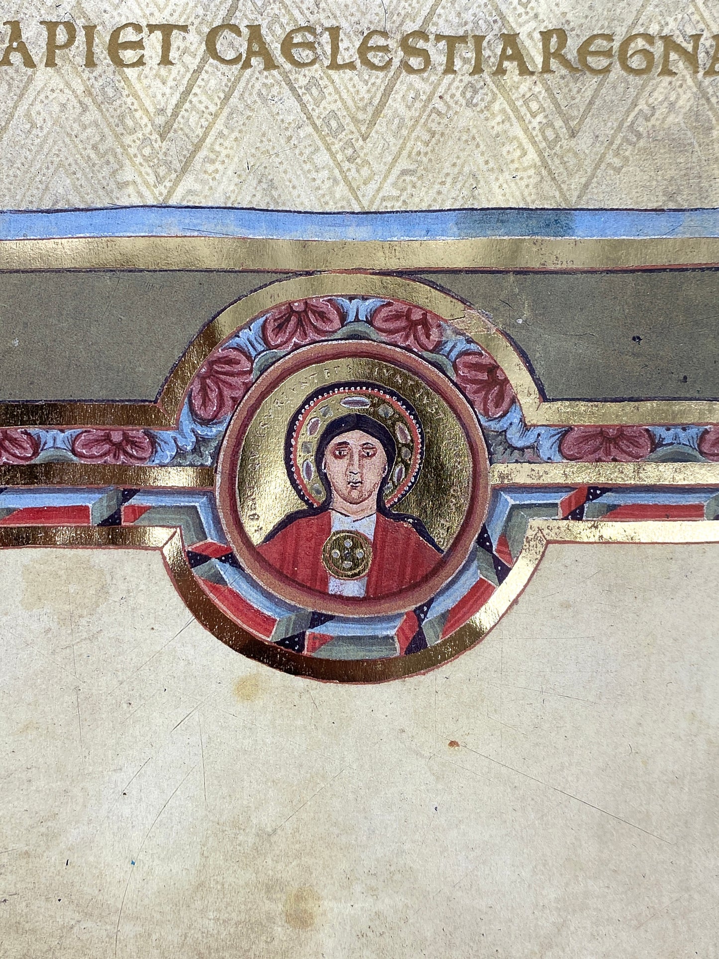 3 hochwertigen Faksimile-Kunstdrucken von dem salischen Kaiser-Evangeliar / dem Codex Aureus Escorialensis / dem goldene Evangelienbuch Kaiser Heinrichs III., 2003