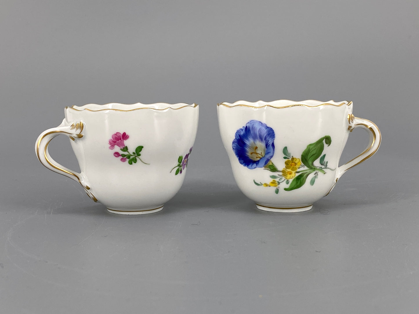 Meissen Porzellan Geschirr Konvolut, Blumendekor