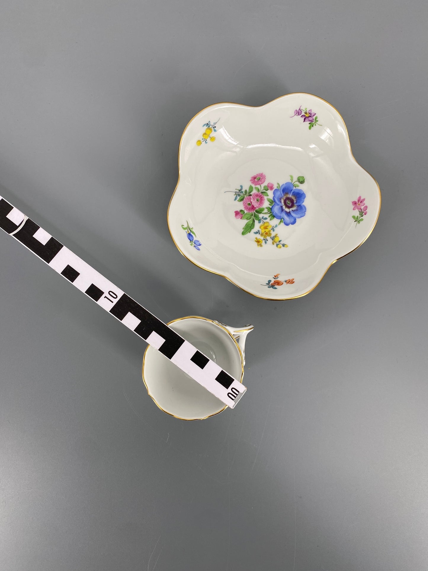 Meissen Porzellan Geschirr Konvolut, Blumendekor
