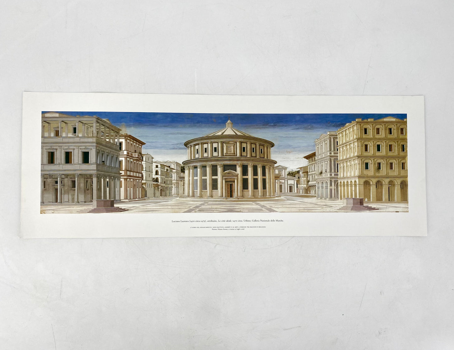 Die Ideale Stadt - Urbino. Italienischer Kunstdruck, Ausstellungsposter Palazzo Strozzi