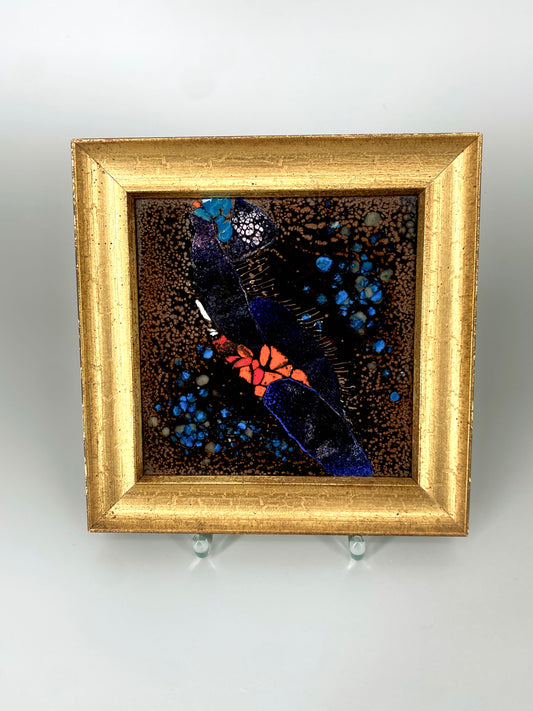 Wandbild Emailliert, Tiefblau.