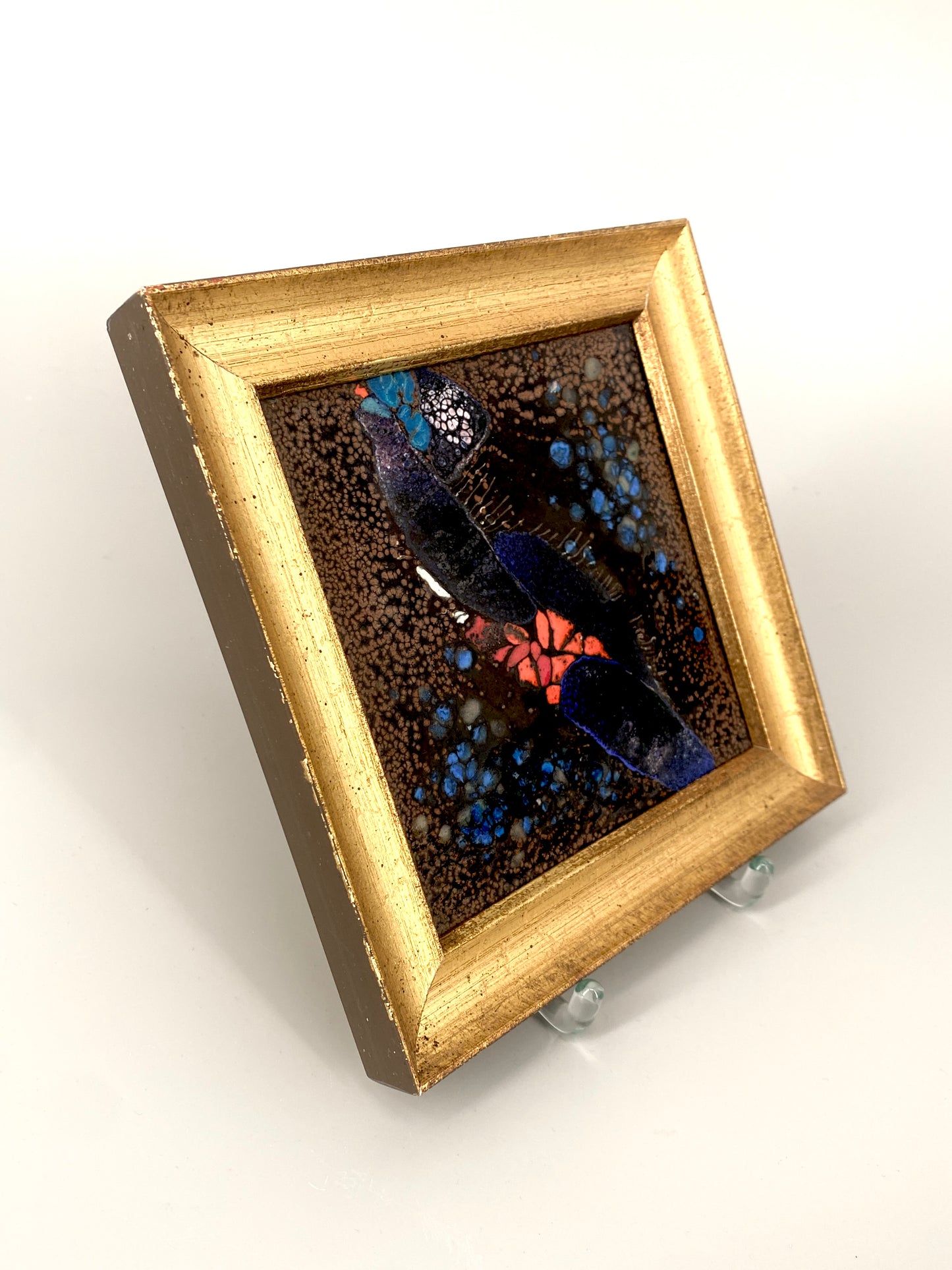 Wandbild Emailliert, Tiefblau.
