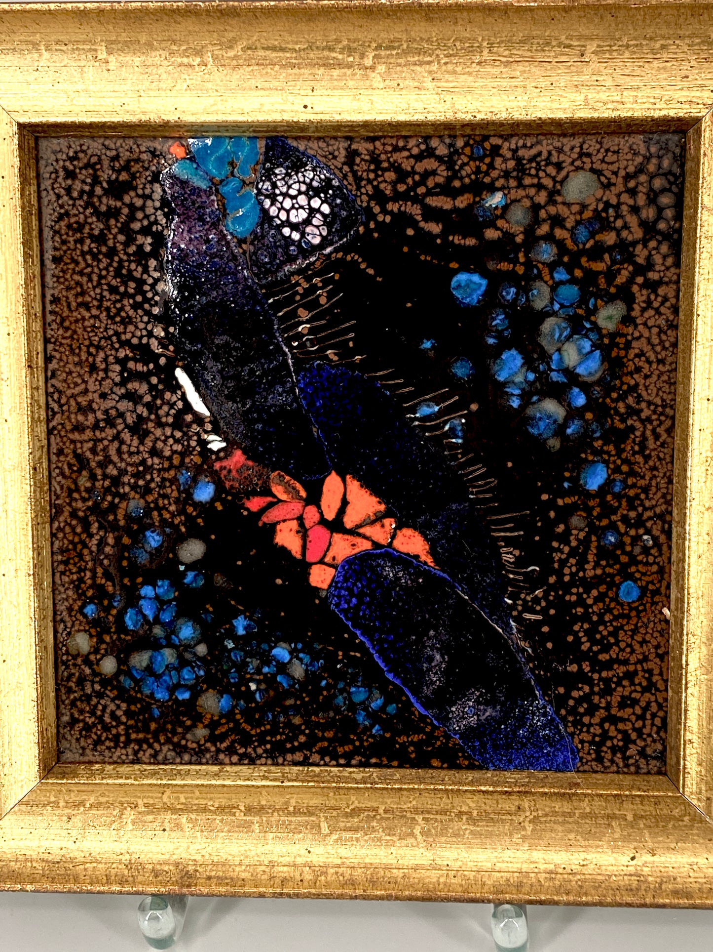 Wandbild Emailliert, Tiefblau.