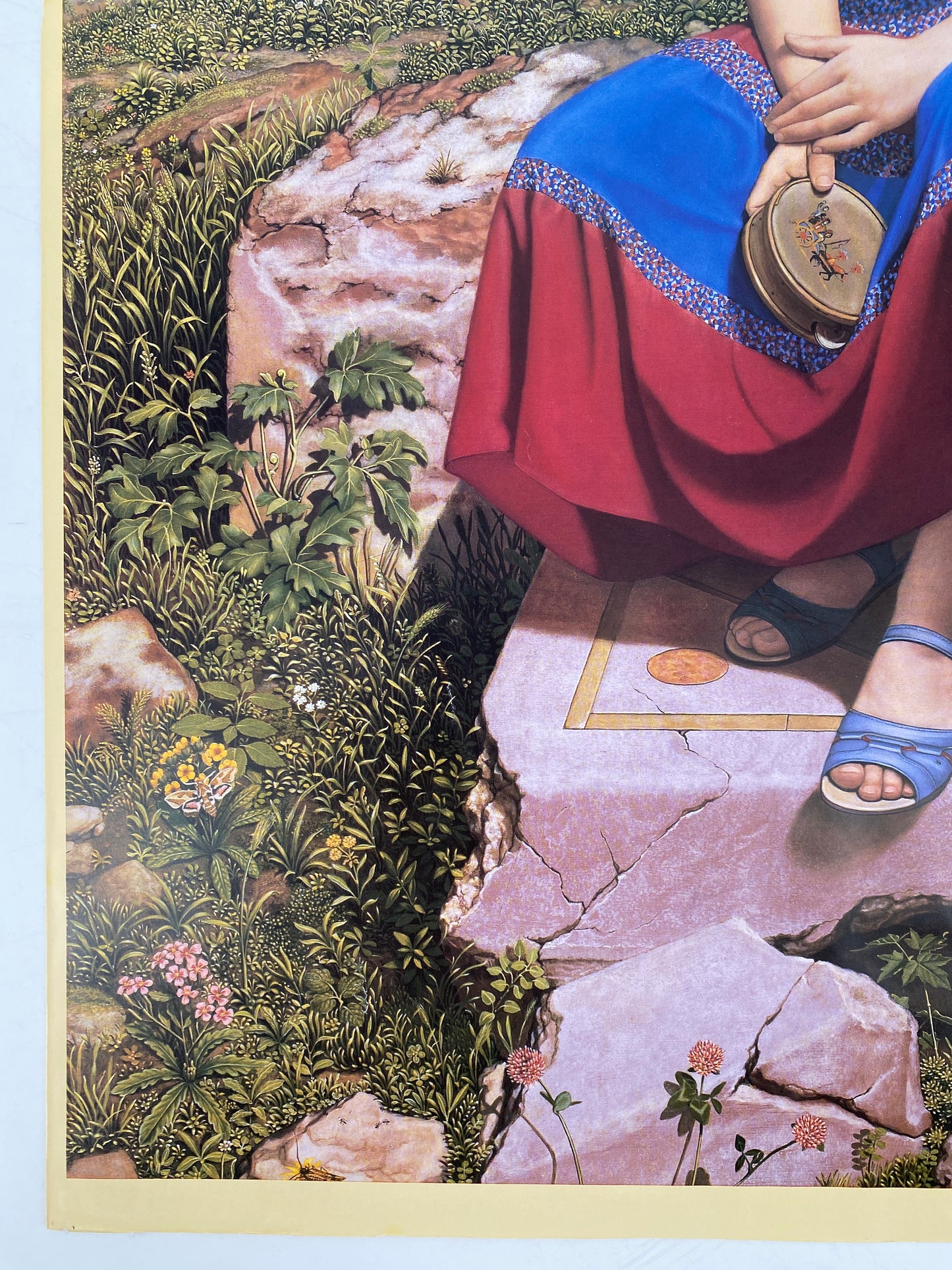 Poster mit Malerei von Adelchi-Riccardo Mantovani, Deutschland, 80er Jahre