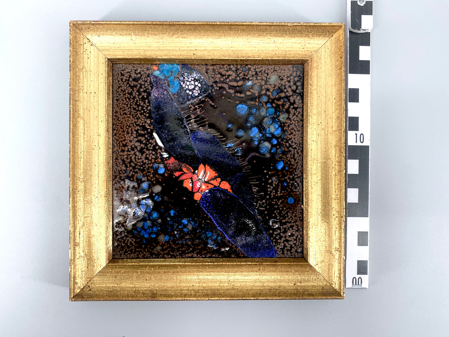 Wandbild Emailliert, Tiefblau.