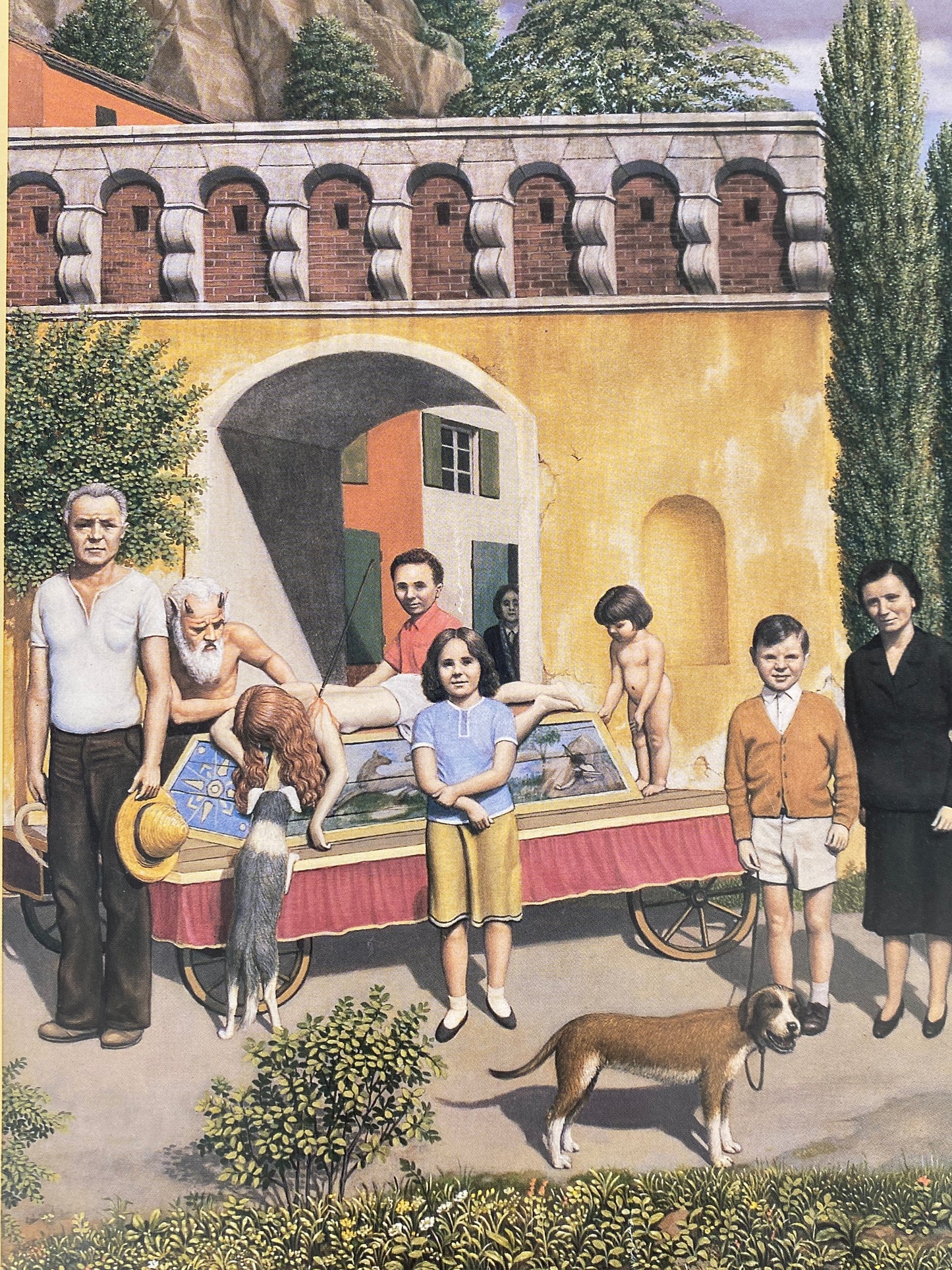 Poster mit Malerei von Adelchi-Riccardo Mantovani, Deutschland, 80er Jahre