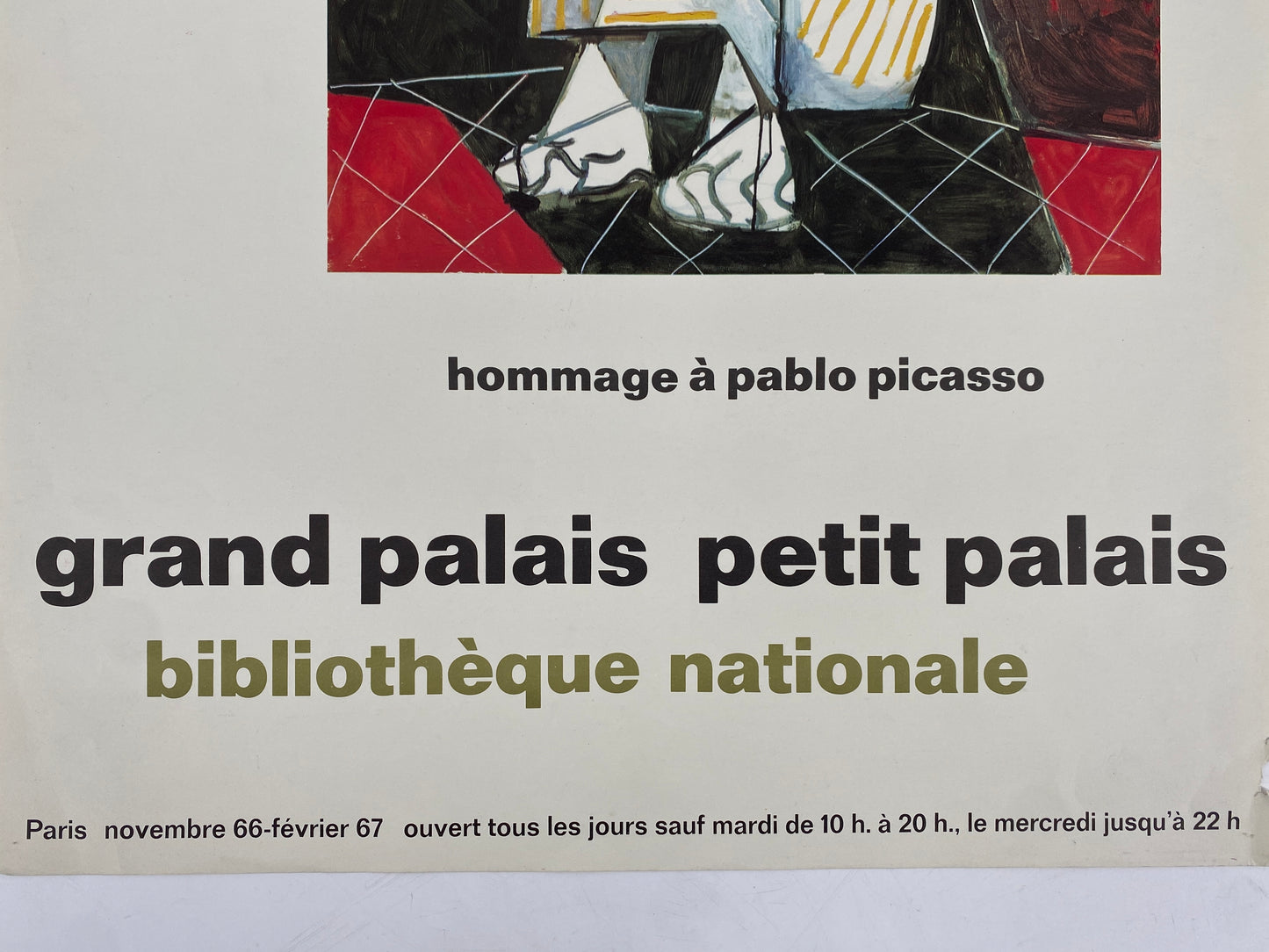 Ausstellungsplakat "hommage à pablo picasso", Paris, 1966
