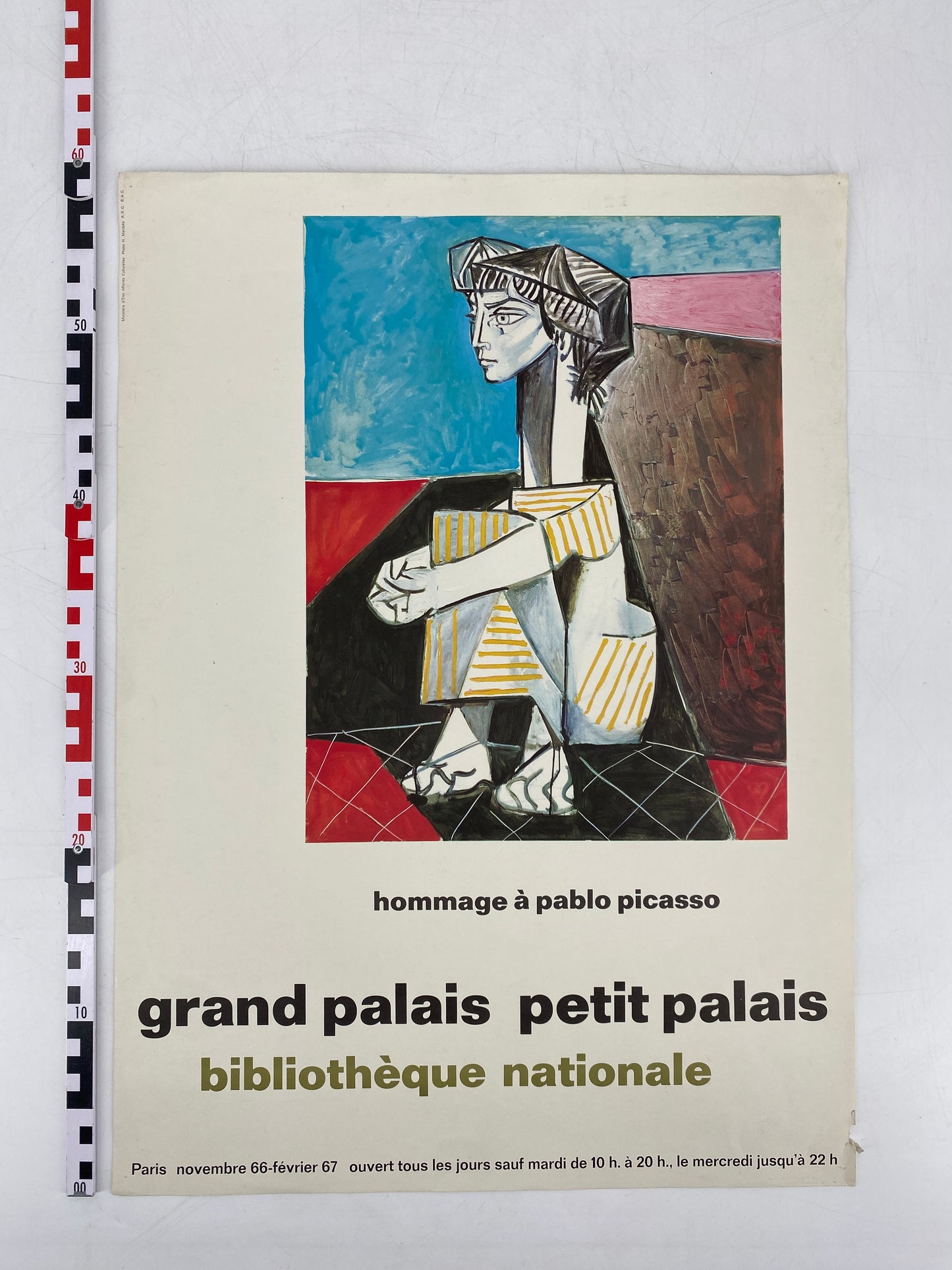 Ausstellungsplakat "hommage à pablo picasso", Paris, 1966