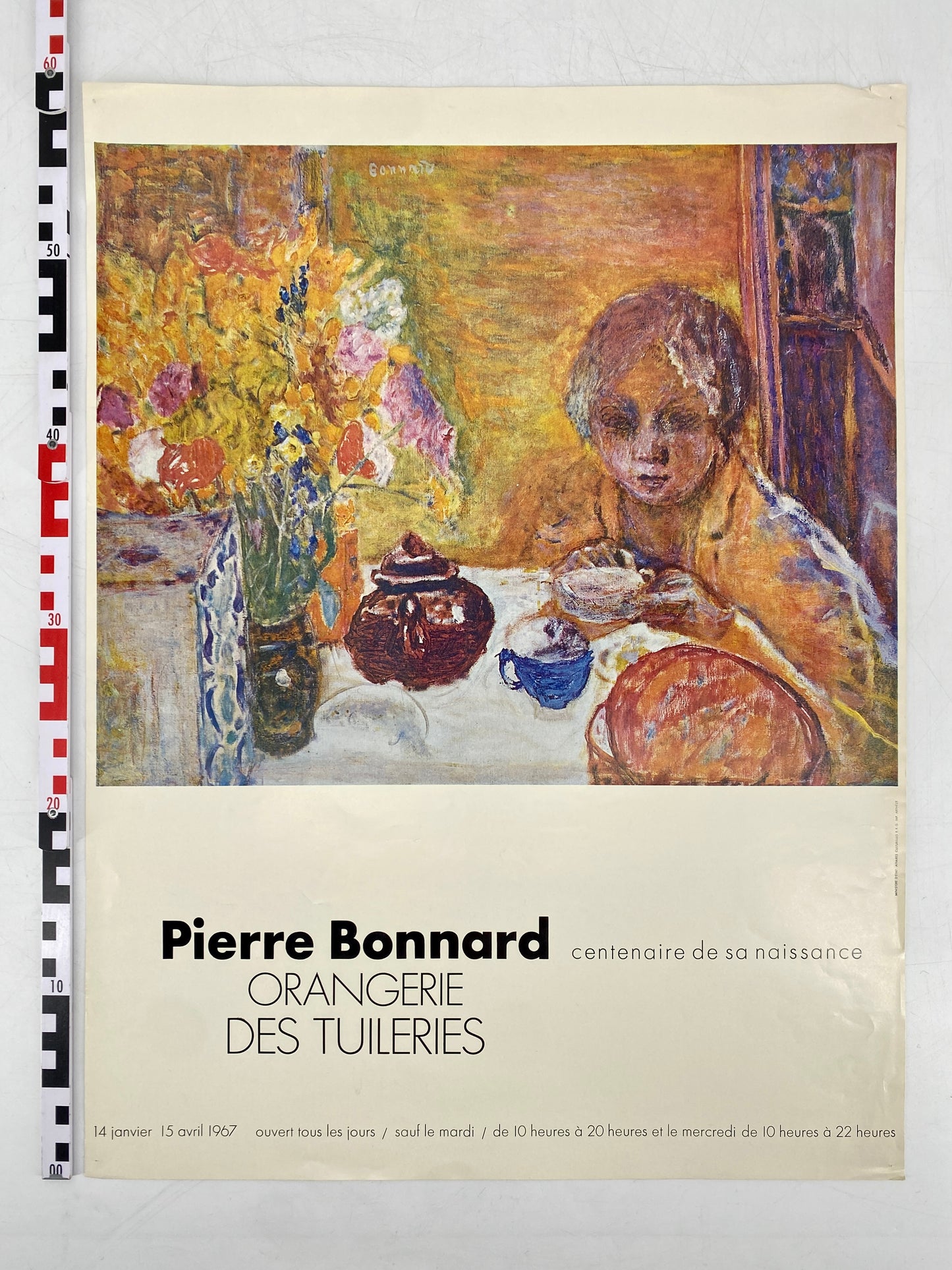Plakat zur Jubiläumsausstellung Pierre Bonnard mit "Le Déjeuner", Paris, 1967