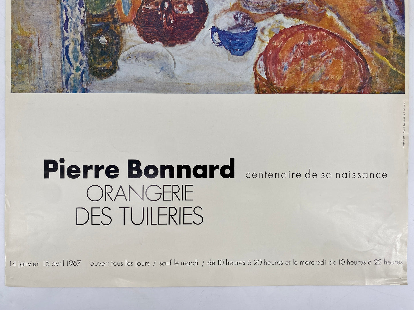 Plakat zur Jubiläumsausstellung Pierre Bonnard mit "Le Déjeuner", Paris, 1967