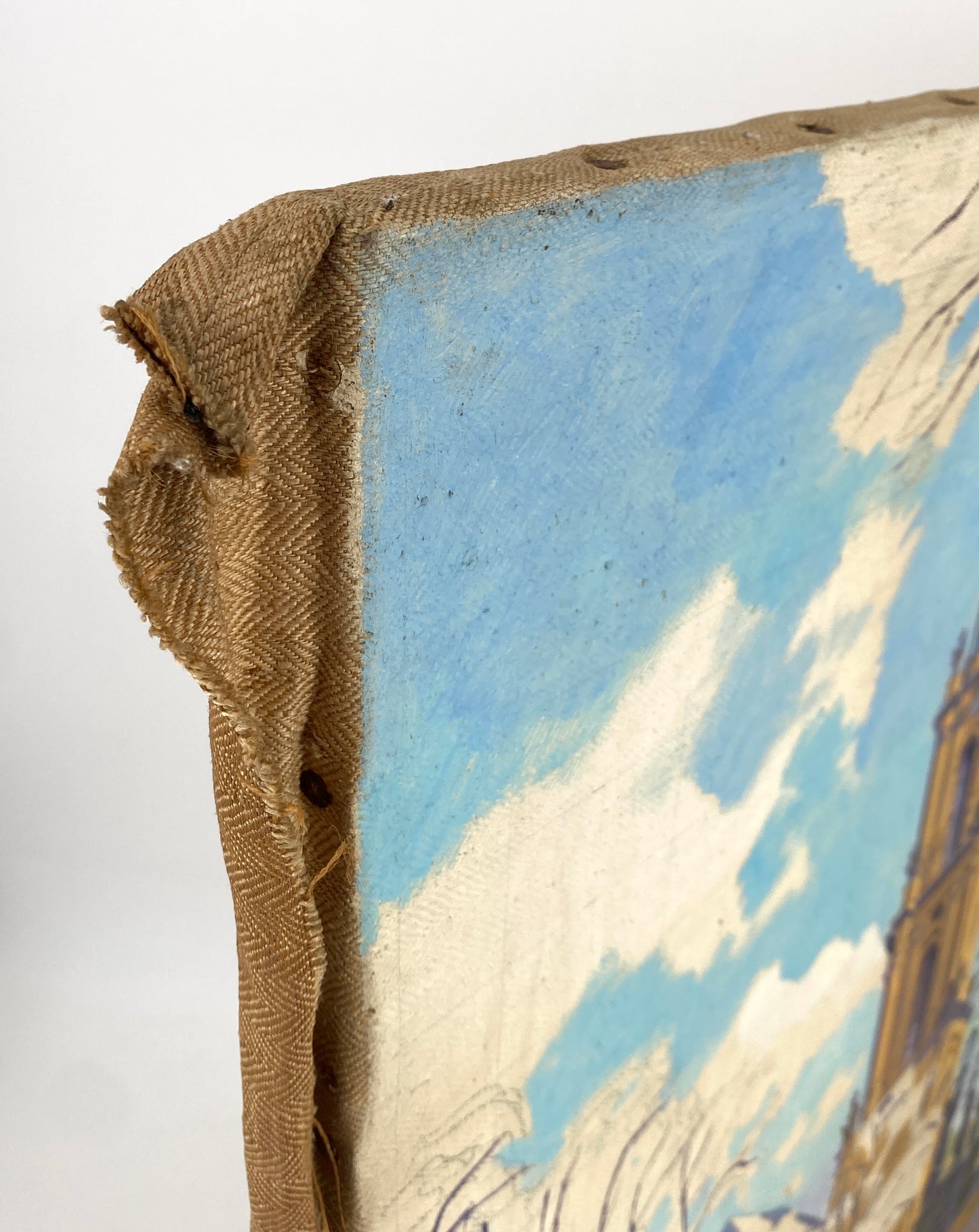 Ölgemälde von der Garnisonkirche in Potsdam auf Leinwand, unvollendet