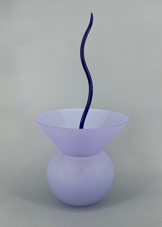 Signierte Memphis Vase / Kunstobjekt "Morimono" aus Muranoglas von Andrea Anastasio, 90er