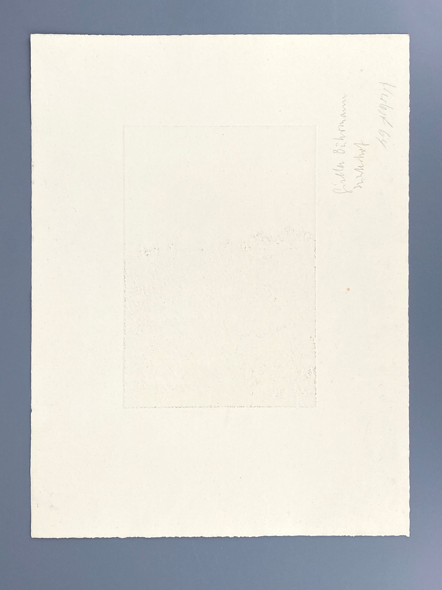 Radierung "Hinterhof" von Gisela Bührmann (1925–2011), Edition der Griffelkunst-Vereinigung, Hamburg 1964