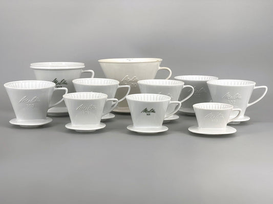 10x Kaffeefilter aus Porzellan von Melitta, 20. Jahrhundert