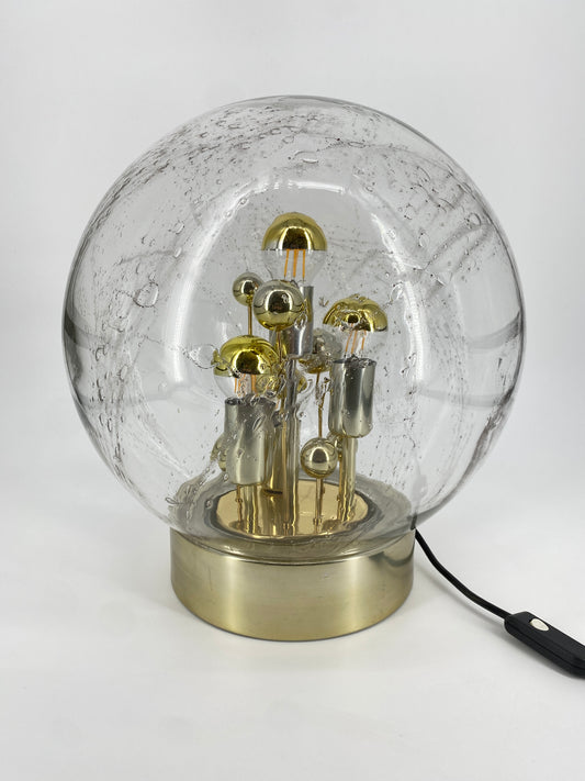 Tischlampe "Big Ball" von Doria Leuchten mit Herstellersticker, Deutschland, 70er