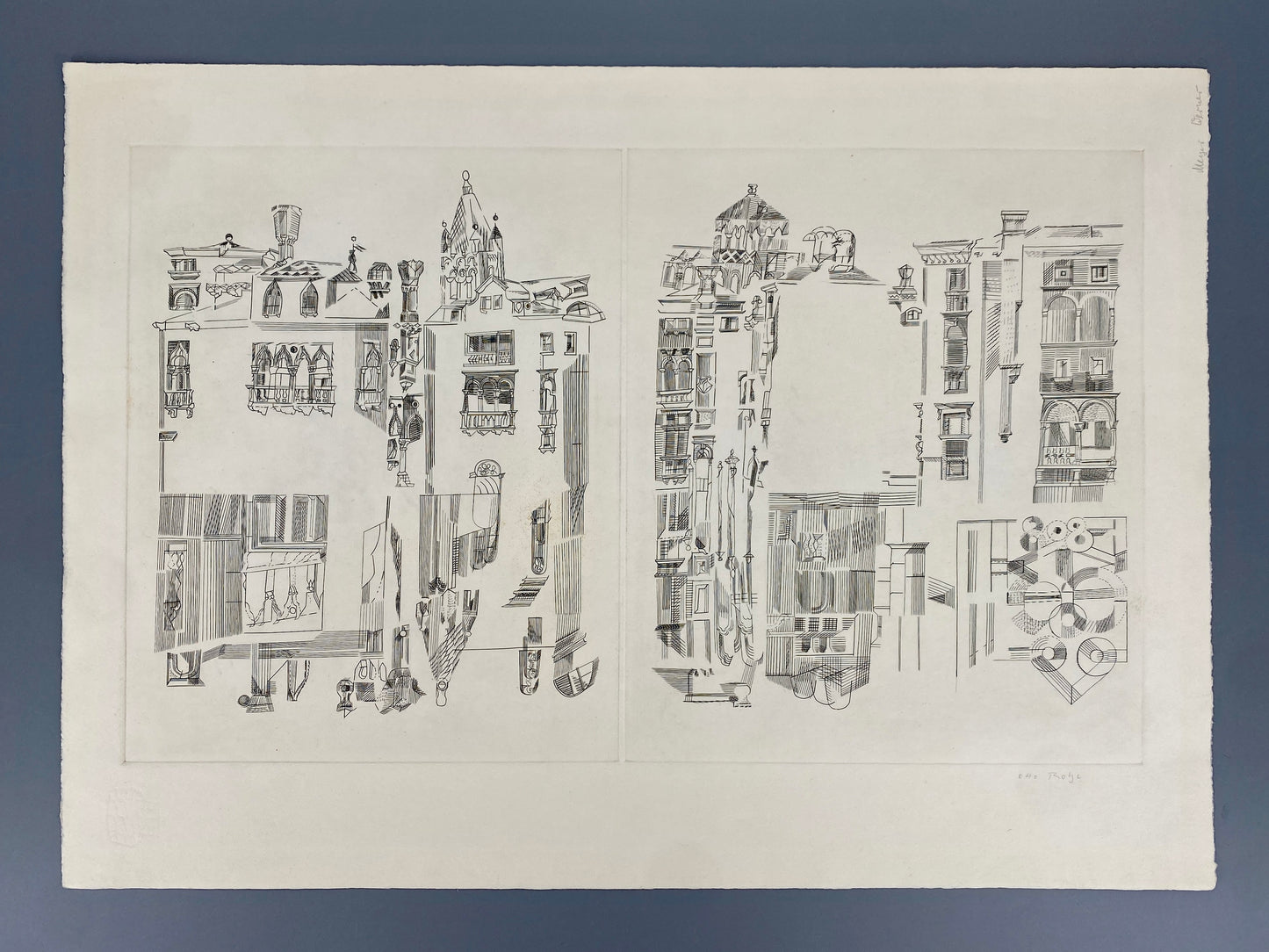 signierter Kupferstich von Otto Rohse "Canal Grande II", 1963
