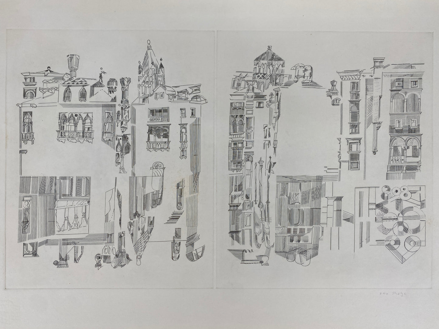 signierter Kupferstich von Otto Rohse "Canal Grande II", 1963