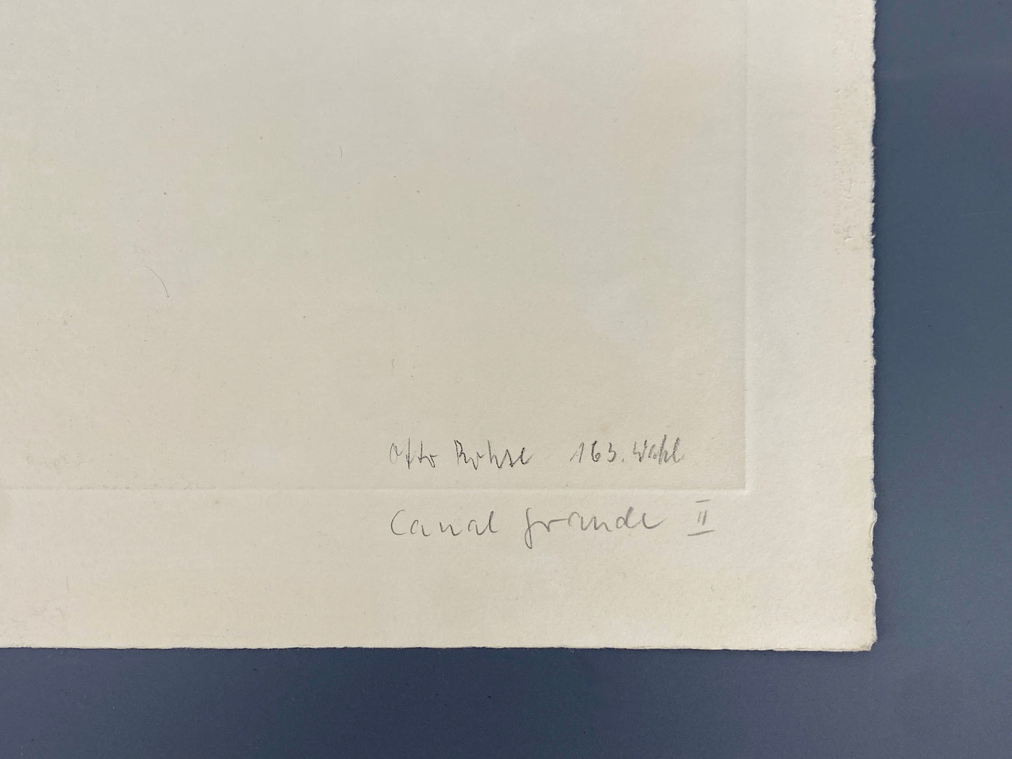 signierter Kupferstich von Otto Rohse "Canal Grande II", 1963