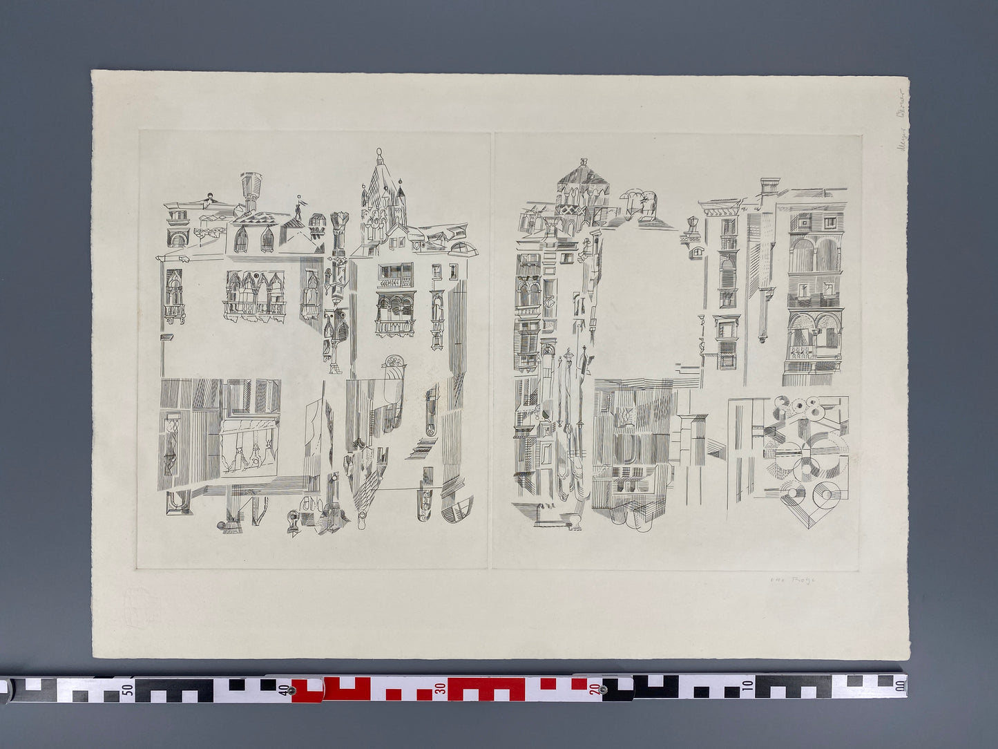 signierter Kupferstich von Otto Rohse "Canal Grande II", 1963