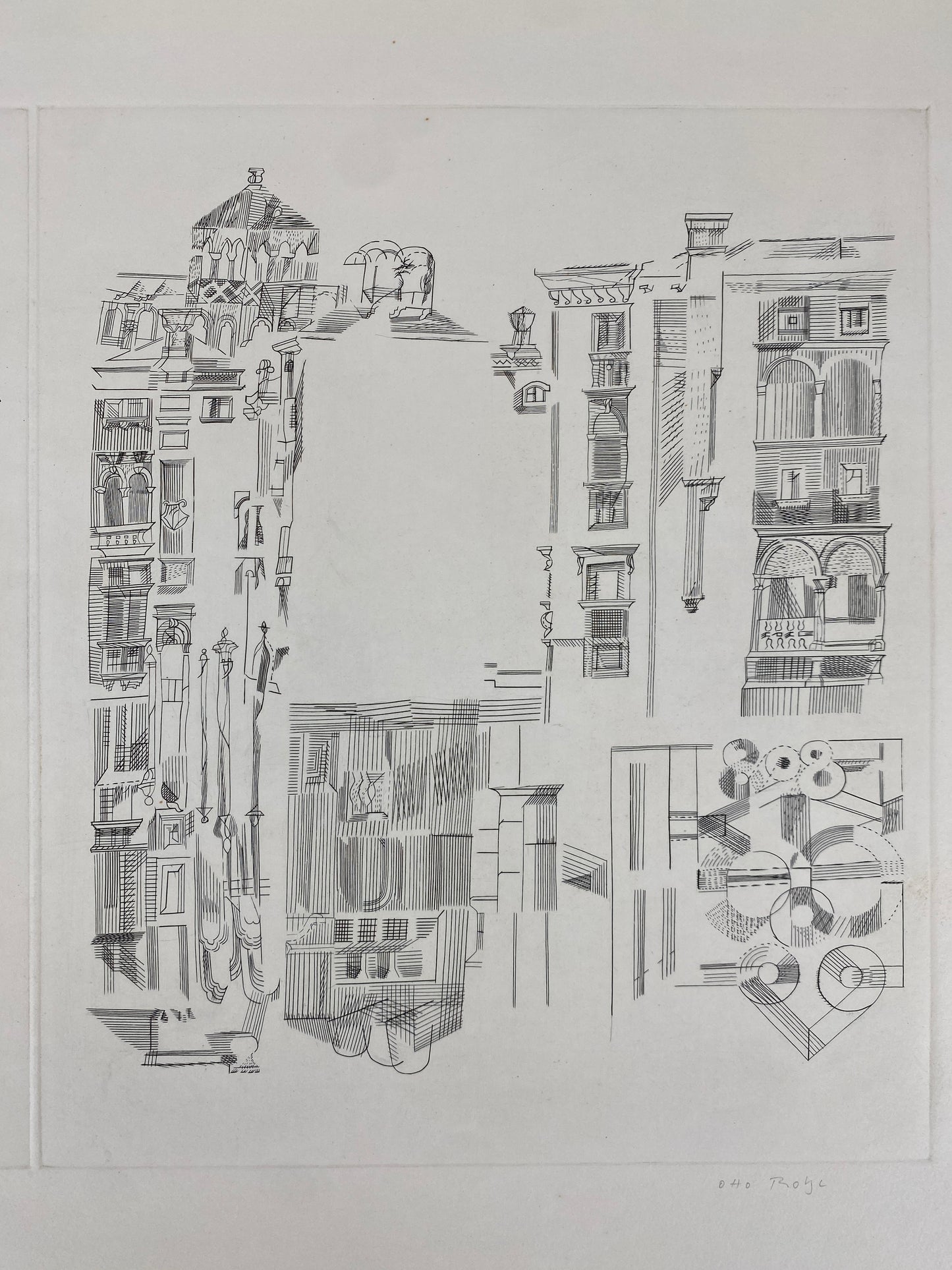 signierter Kupferstich von Otto Rohse "Canal Grande II", 1963