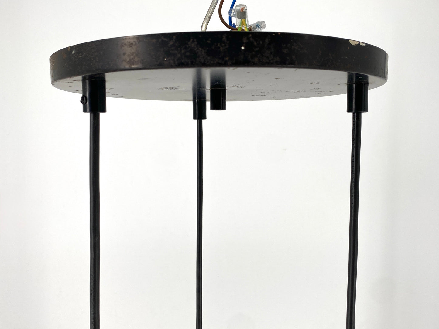 Verchromte Kaskadenlampe mit facettierten Glasschirmen, 60er